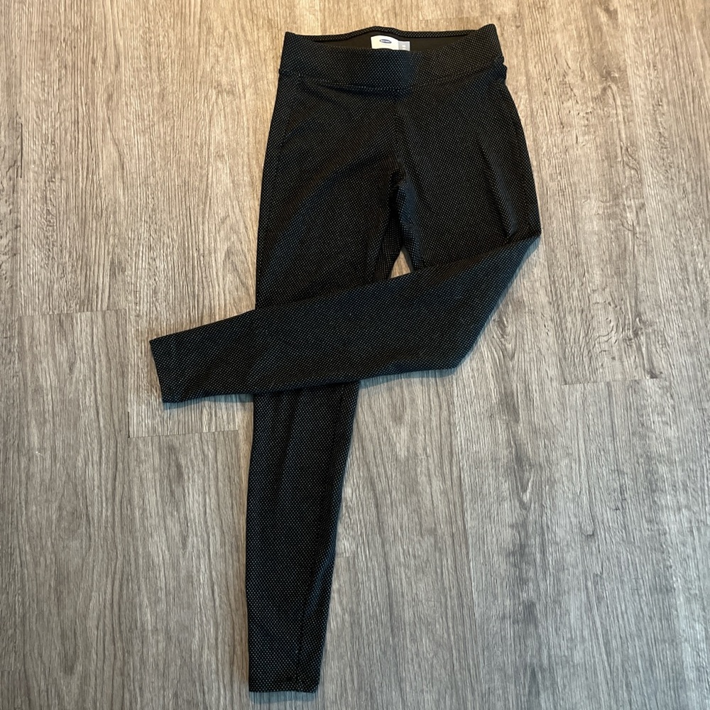 Old Navy Black with White Polka Dot Leggings